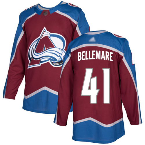 Adidas Colorado Avalanche Men #41 Pierre-Edouard Bellemare Burgundy Home Authentic Stitched NHL Jersey